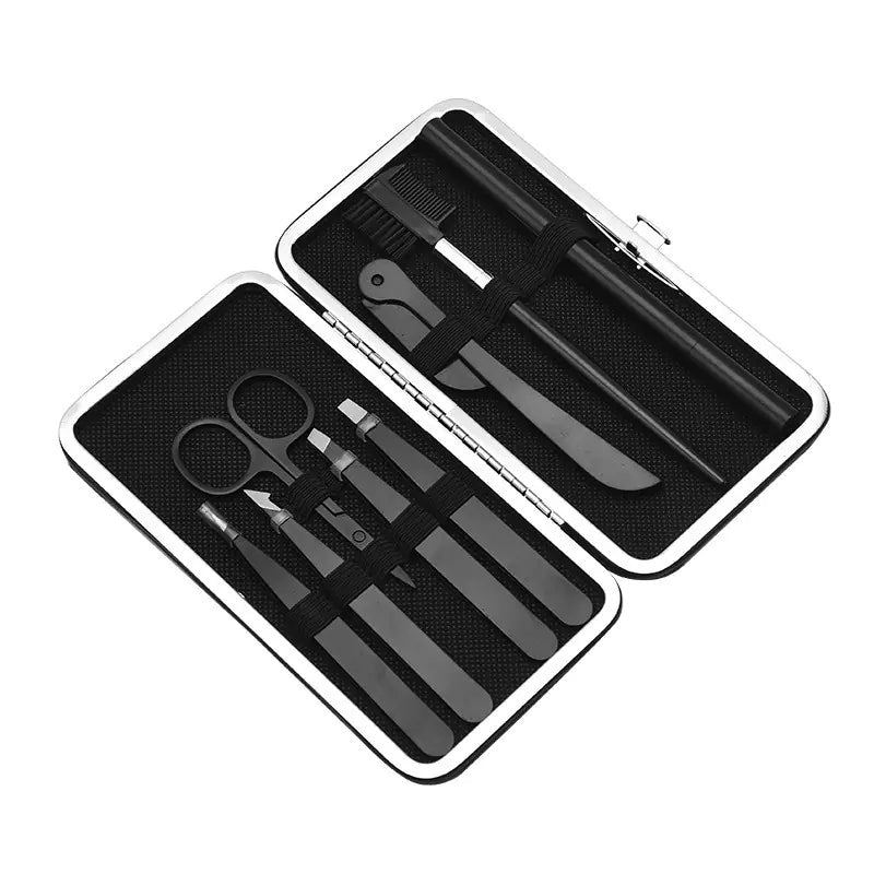 9-Piece Professional Eyebrow and Makeup Tool Set