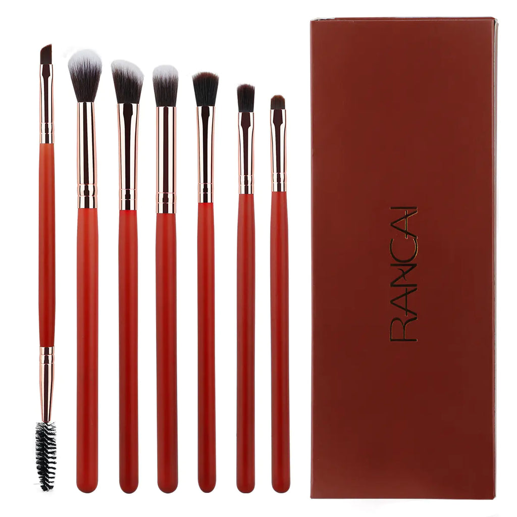 DUcare DF0727 Red 7-Piece Eye Makeup Brush Set