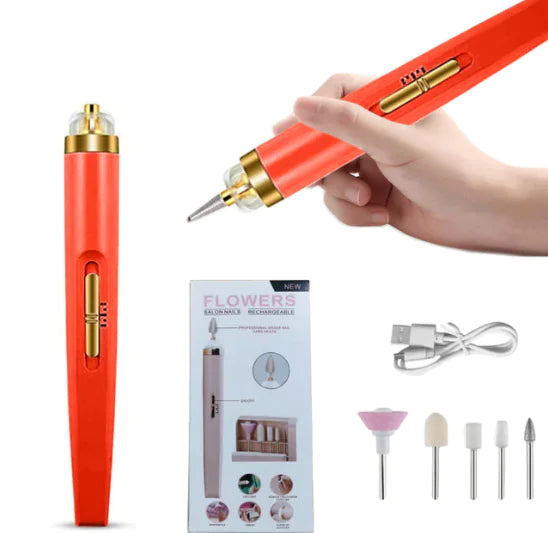 5 in 1 Electric Nail Grinder with Light (One Set)